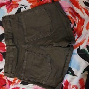 H&M Olive Green High Waisted Shorts